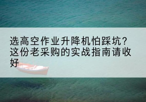 疏勒高空作业升降机厂家推荐-选高空作业升降机怕踩坑？这份老采购的实战指南请收好